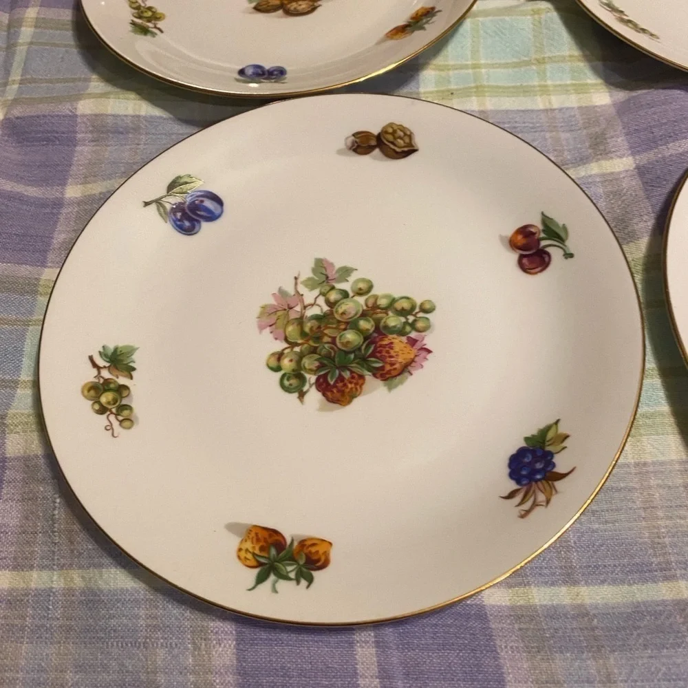 Bohemia Fruit Painted Plate Set of 6